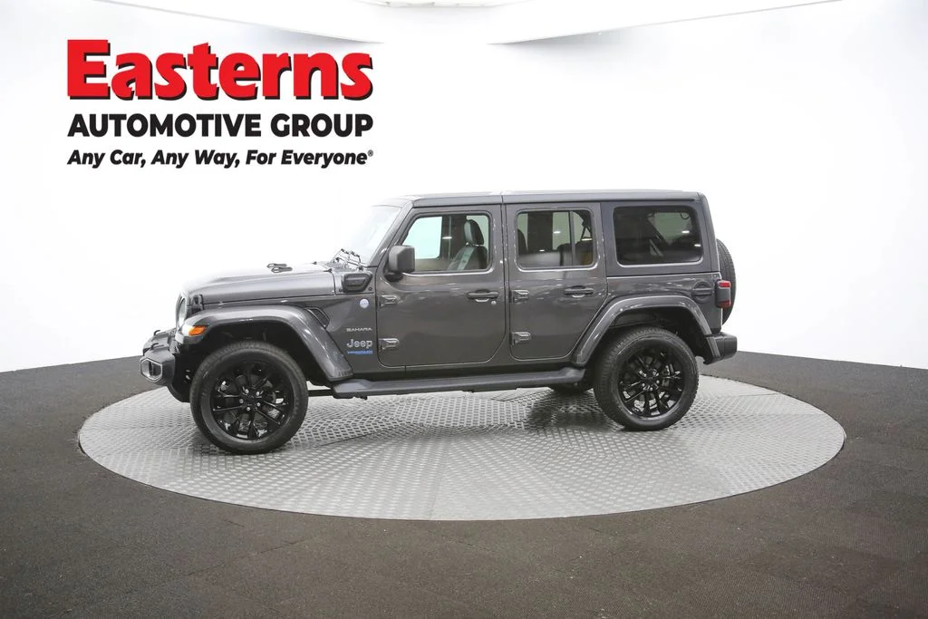 Used 2021 Gray Jeep Unlimited Sahara 4xe image 59