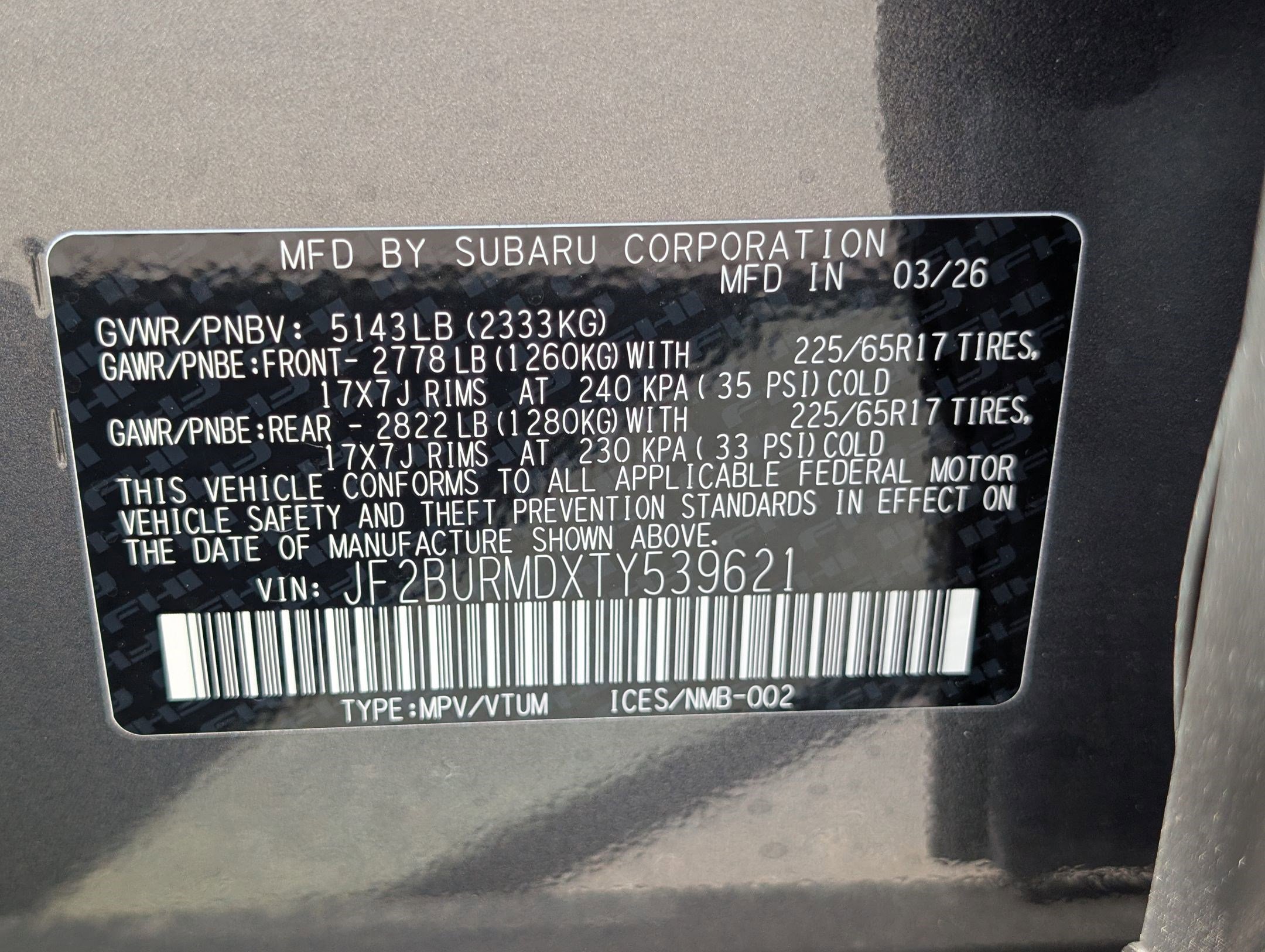 New 2026 MAGNETITE GRAY METALLIC Subaru Wilderness image 17