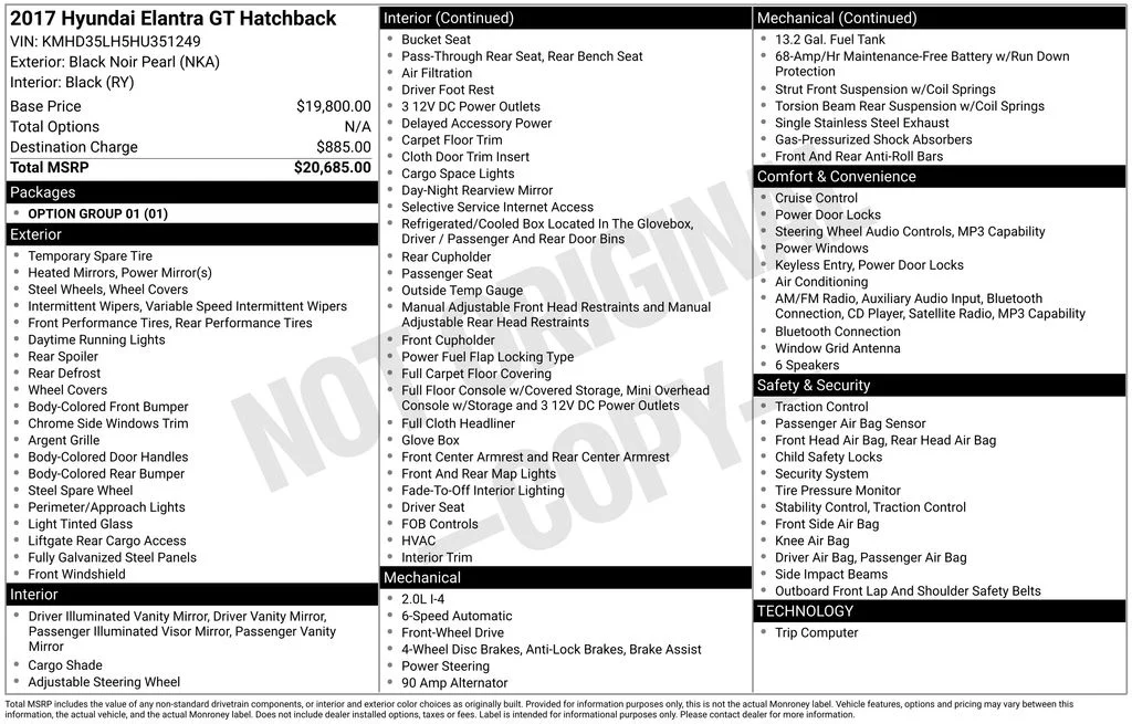 Used 2017 Black Noir Pearl Hyundai Base image 48