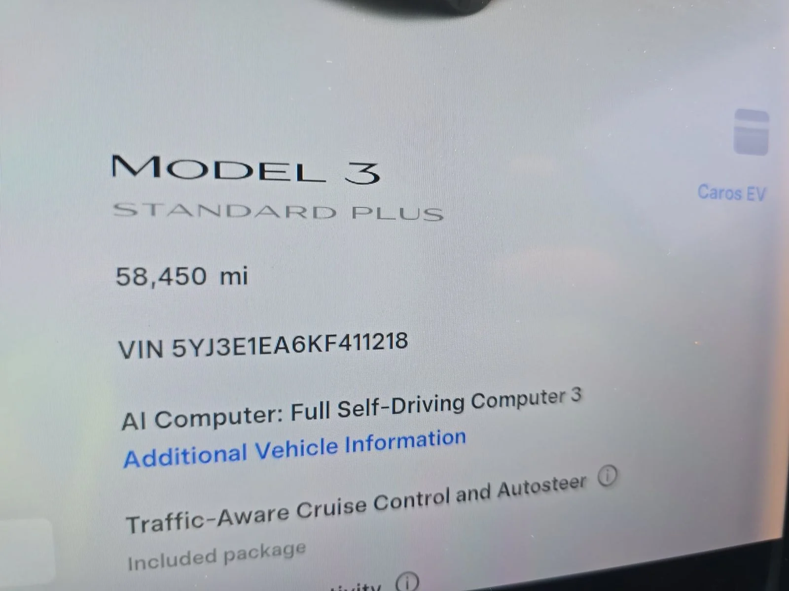 Used 2019 Tesla Model 3 Base with VIN 5YJ3E1EA6KF411218 for sale in Florissant, MO