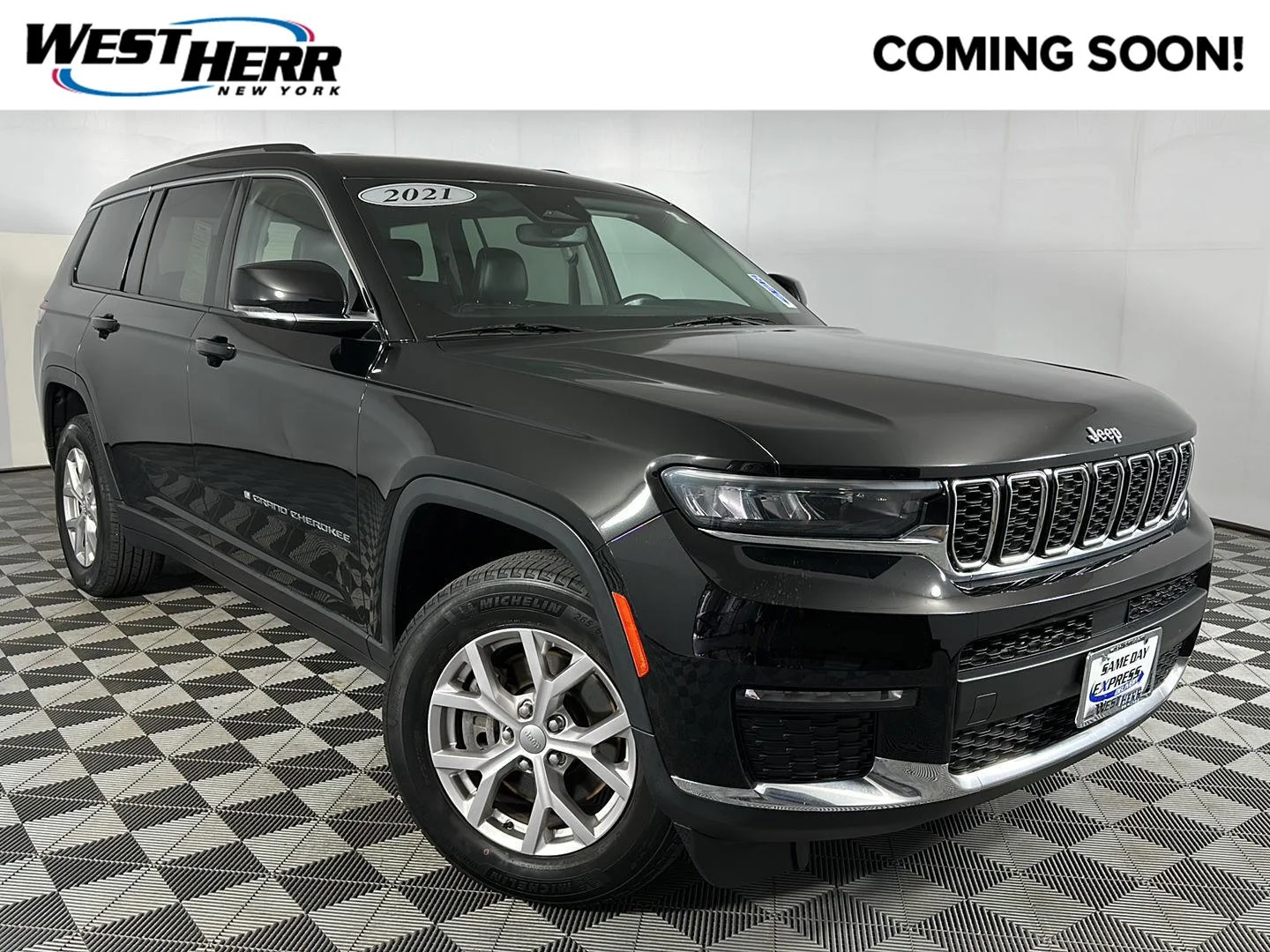 Used 2021 Diamond Black Crystal Pearlcoat Jeep Limited image 1