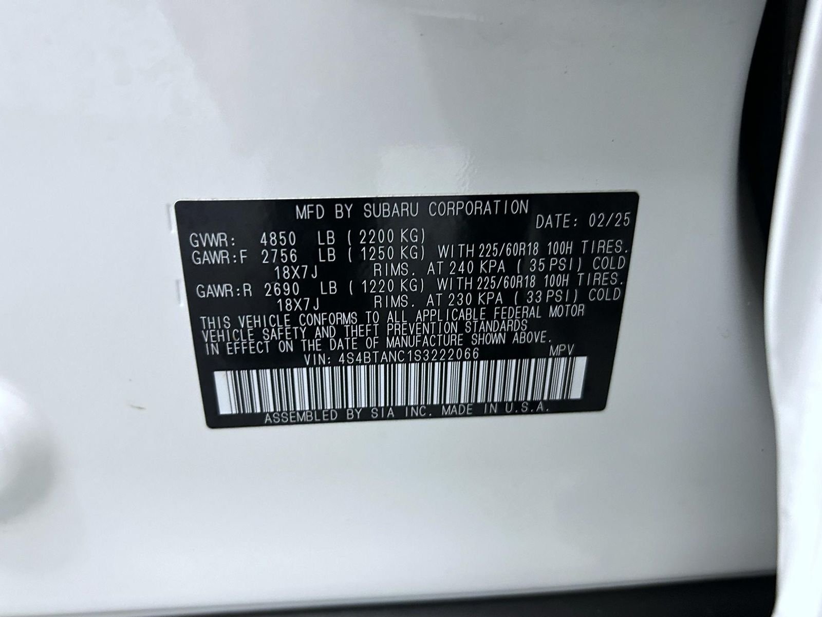 Used 2025 White Subaru Limited image 25