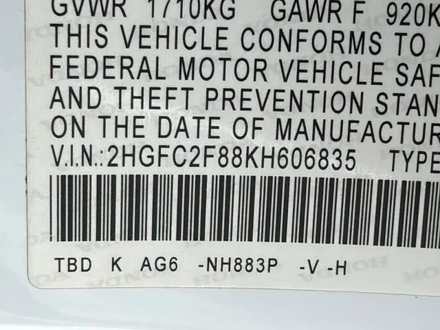 Used 2019 White Honda Sport image 31