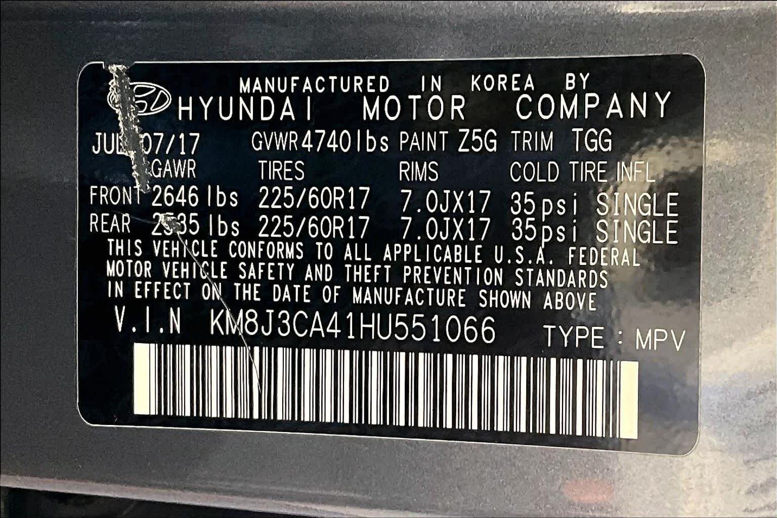 Used 2017 Coliseum Gray Hyundai SE image 33