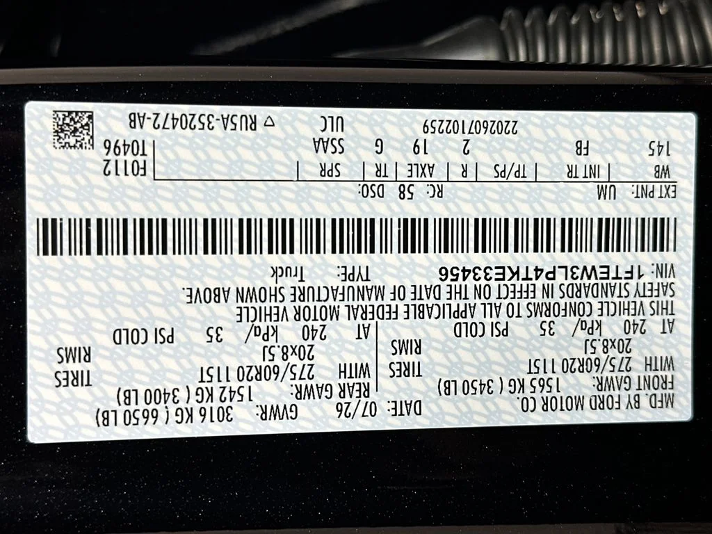 New 2026 Agate Black Metallic Ford XLT image 12