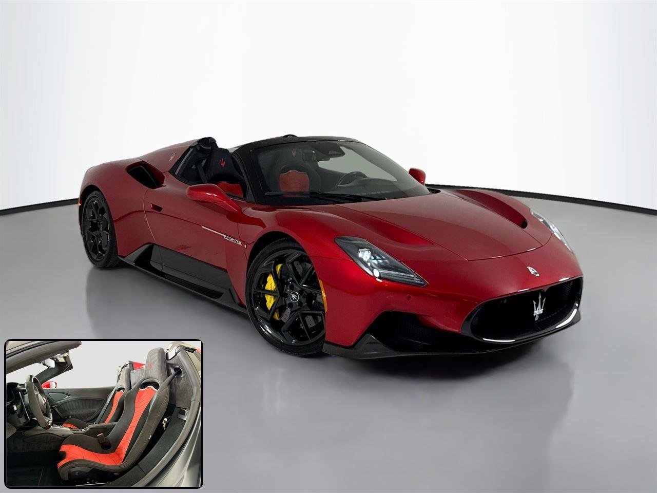 Used 2023 Exclusive Rosso Vincente Maserati Cielo Spider | $350k MSRP | Carbon Race Seats | Int & Ext Carbon image 2
