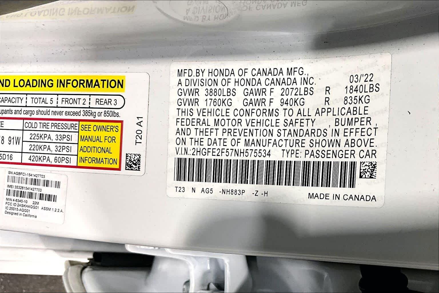 Used 2022 Platinum White Pearl Honda Sport image 37