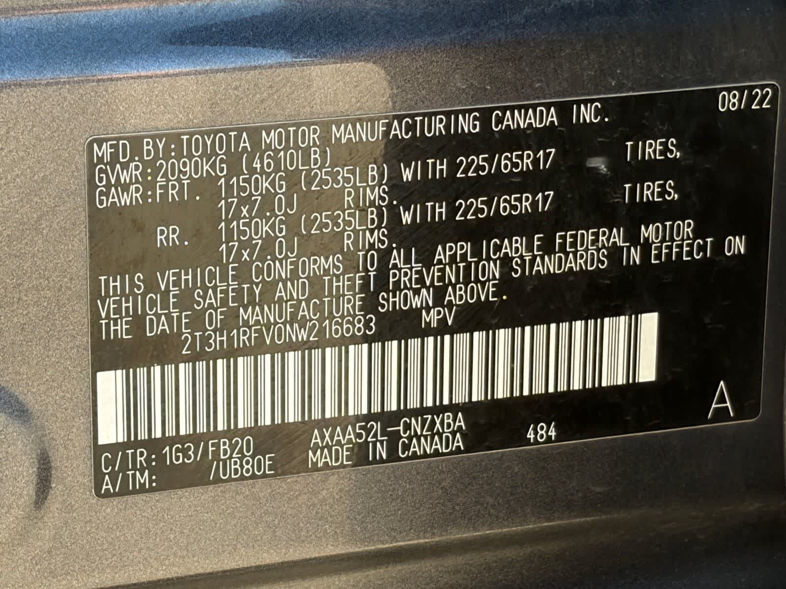 Used 2022 Magnetic Gray Metallic Toyota LE image 36