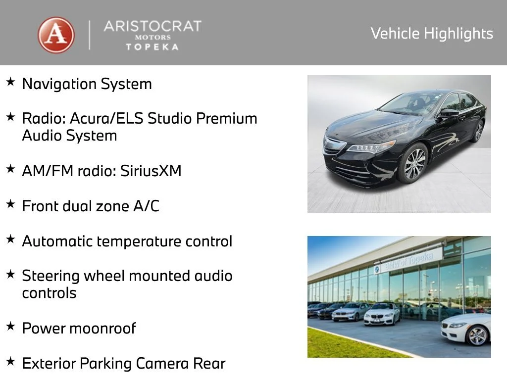 Used 2016 Acura TLX Technology Package with VIN 19UUB1F59GA005207 for sale in Kansas City