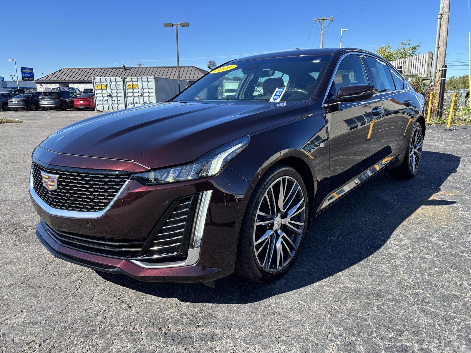 Used 2021 Garnet Metallic Cadillac Premium Luxury image 3