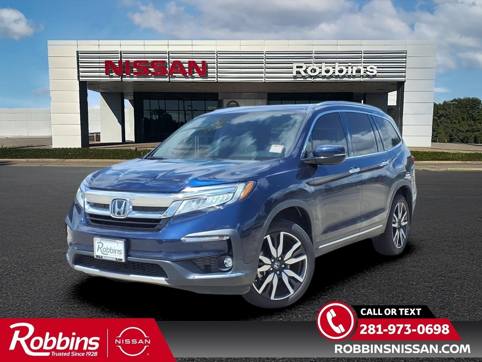 2022 Honda Pilot Touring 7-Passenger Blue at AutoNation Chrysler Jeep Dodge Ram Spring