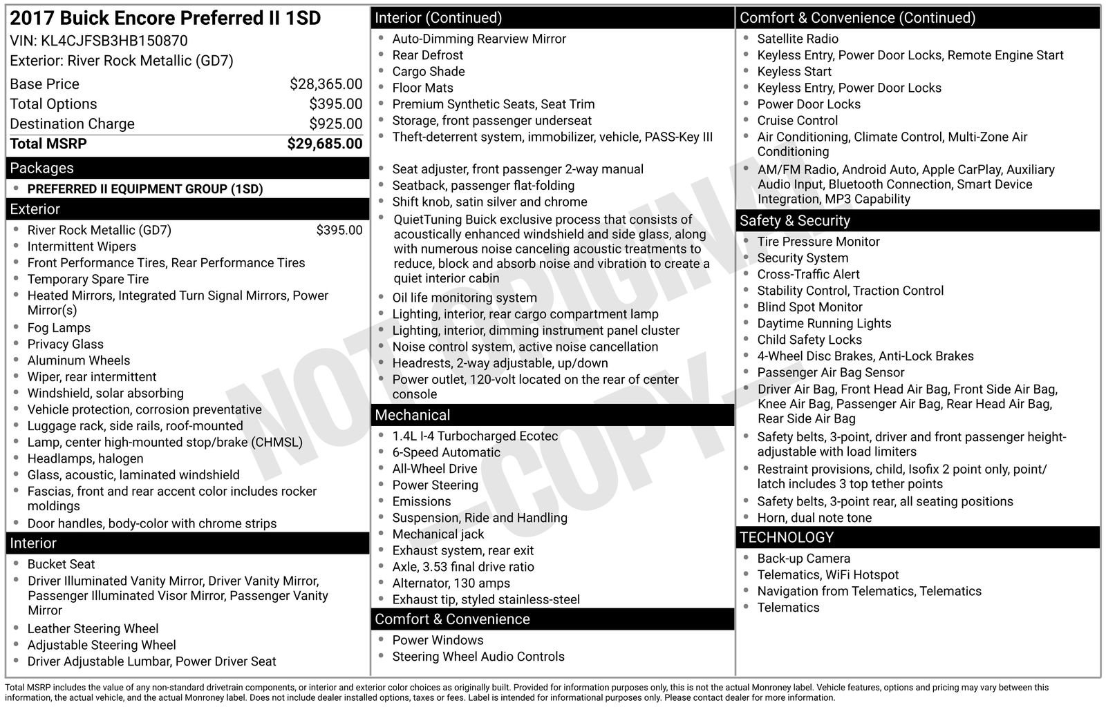 Used 2017 Gray Buick Preferred II image 6
