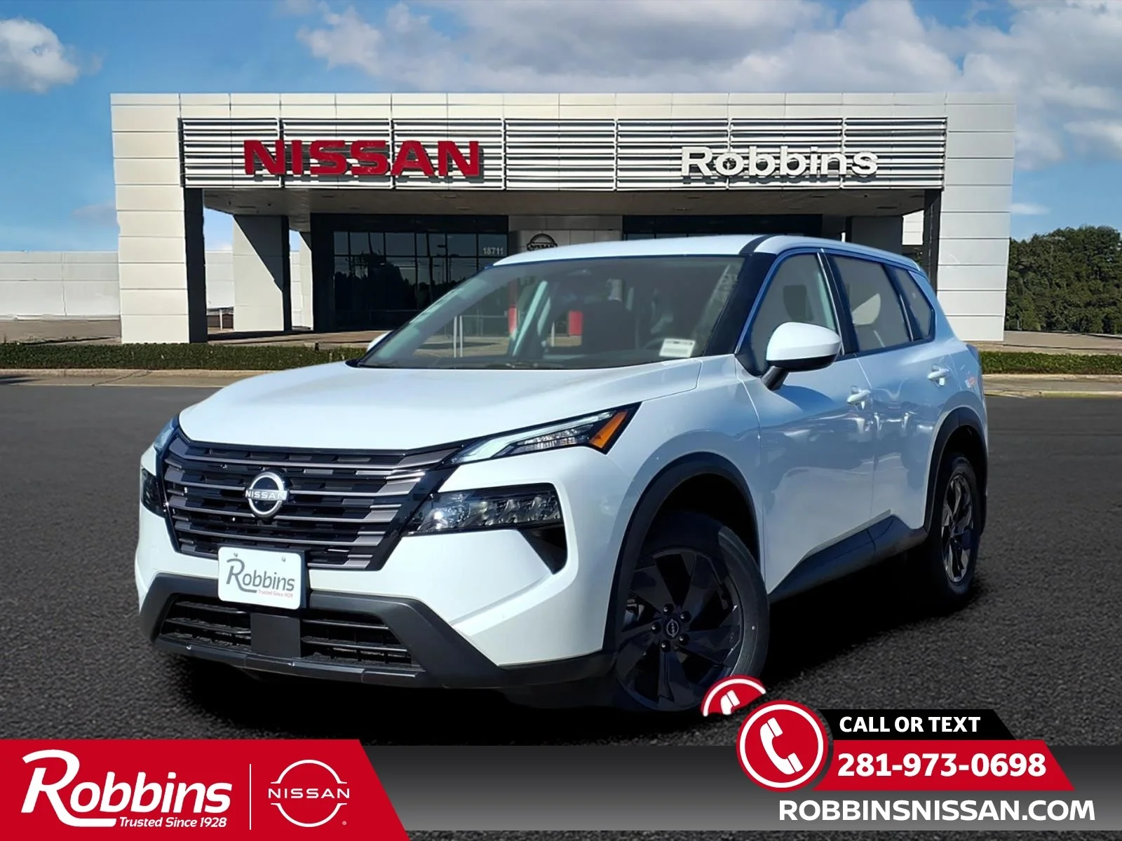 2026 Nissan Rogue SV White at Robbins Nissan