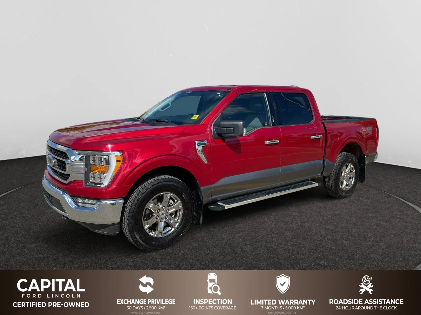 Used 2022 Red Ford XLT SuperCrew image 1