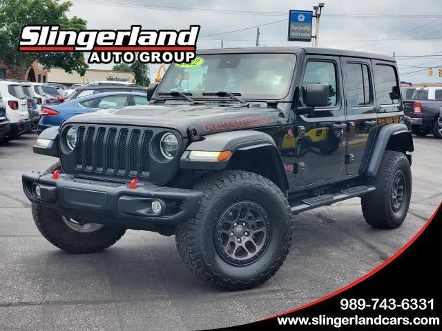 Used 2022 Black Clearcoat Jeep Unlimited Rubicon image 1
