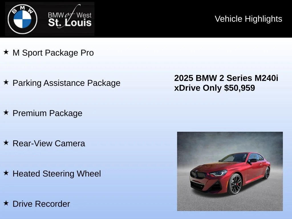 Used 2025 Red BMW M240i xDrive image 8