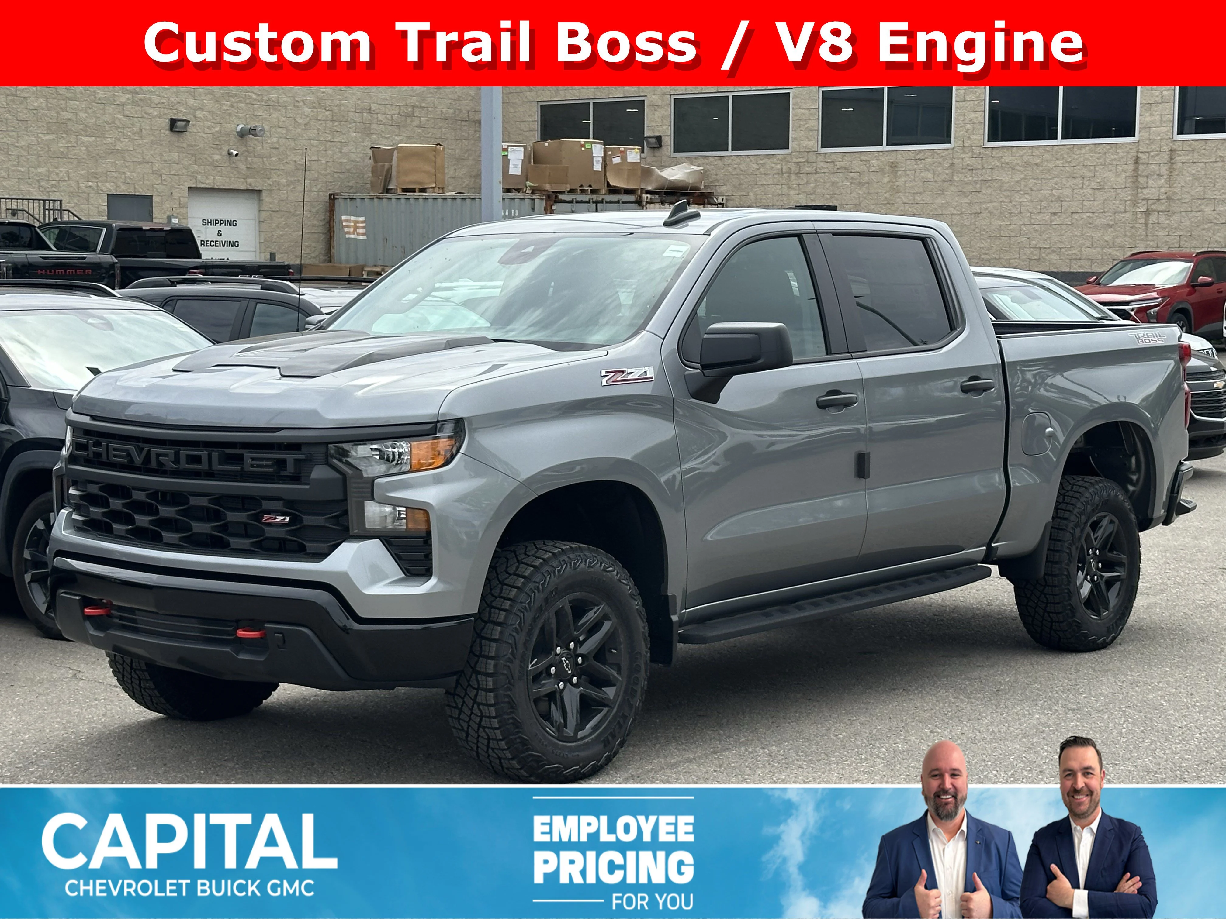 New 2026 Sterling Grey Metallic Chevrolet Custom Trail Boss image 1