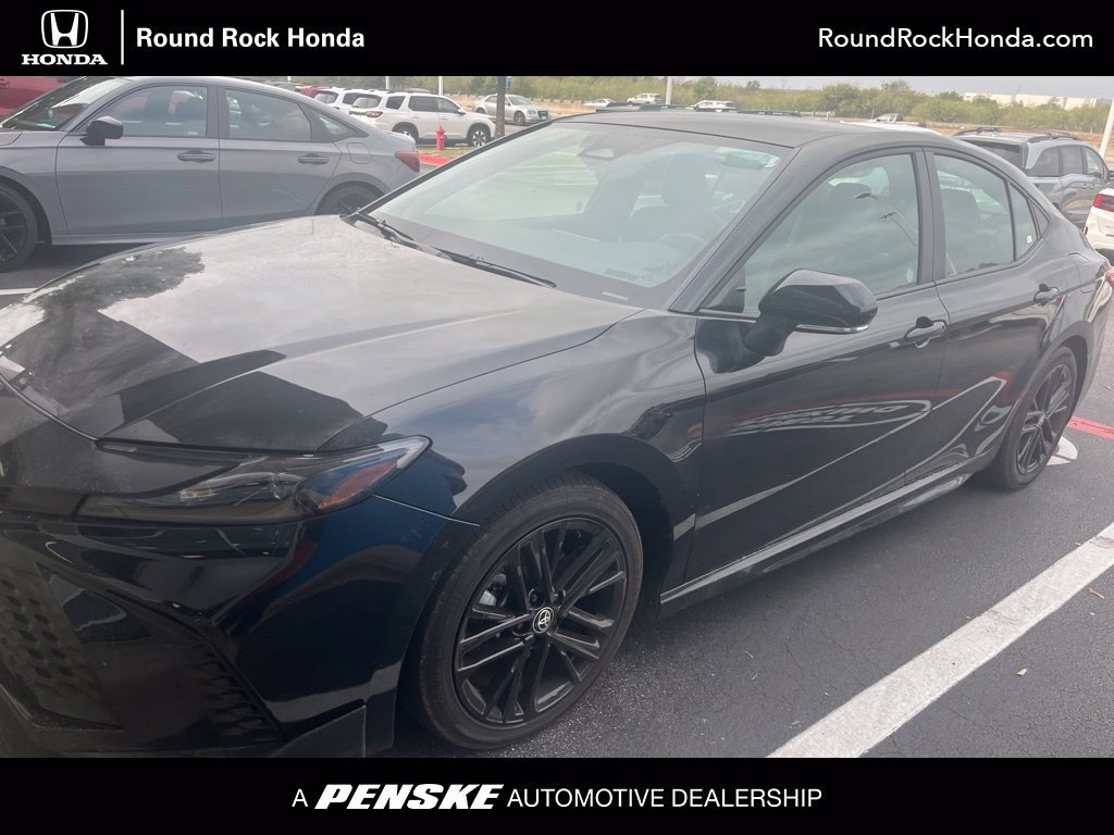Used 2025 Midnight Black Metallic Toyota SE image 1