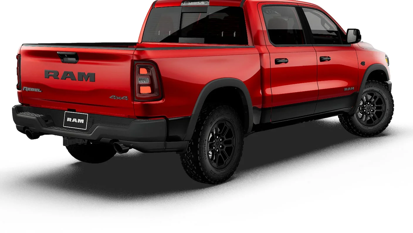 New 2027 Molten Red Pearl-Coat Exterior Paint RAM REBEL image 2