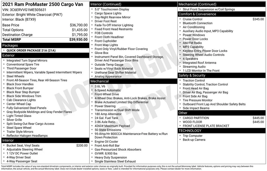 Used 2021 White Ram Base image 17