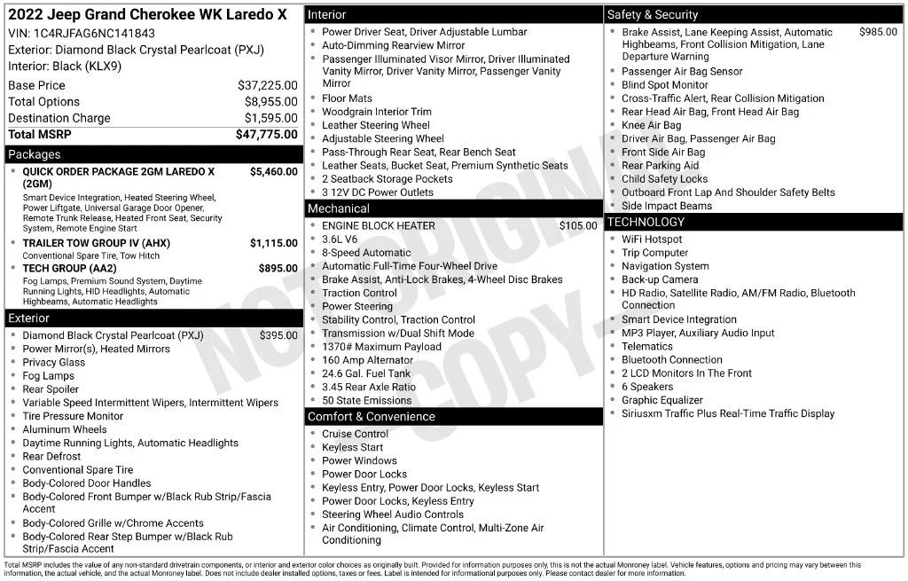 Used 2022 Black Jeep Laredo X image 4
