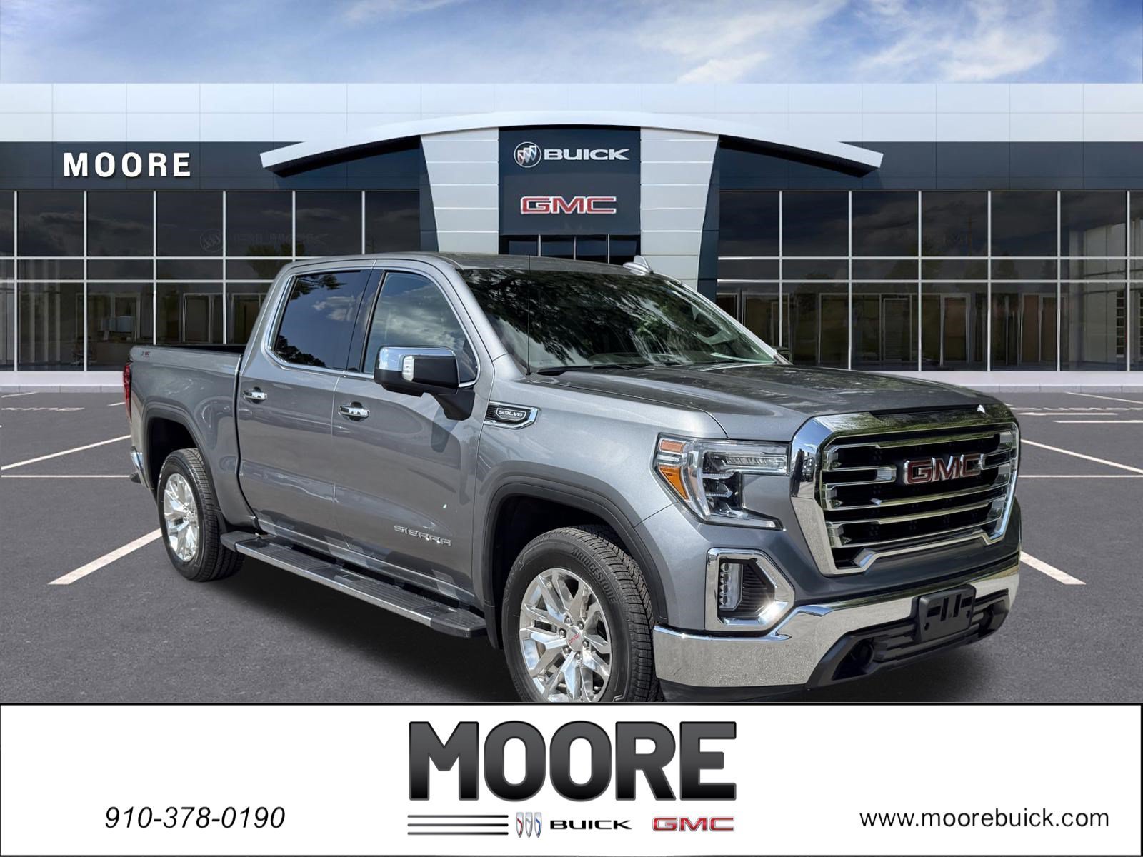 Used 2021 SATIN STEEL METALLIC GMC SLT image 1