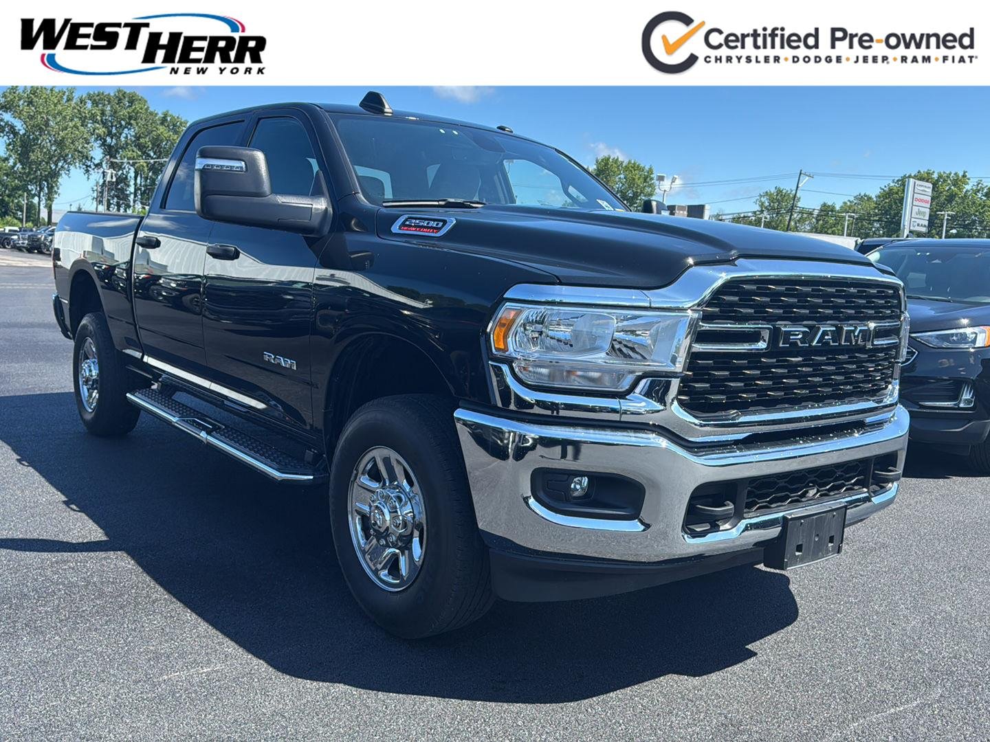 Used 2024 Diamond Black Crystal Pearlcoat Ram Big Horn image 1