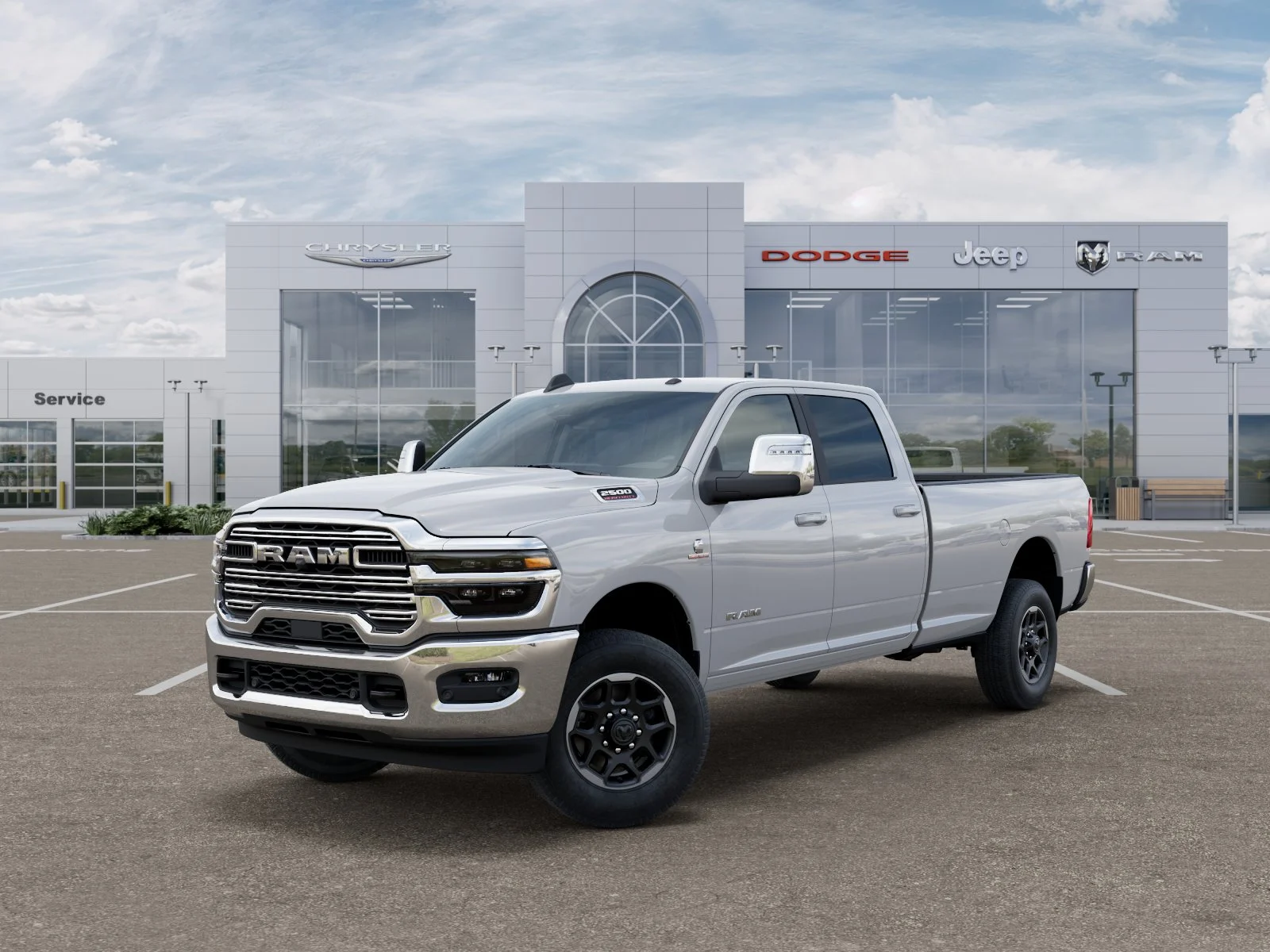 New 2026 Bright White Clear-Coat Exterior Paint RAM Laramie image 29
