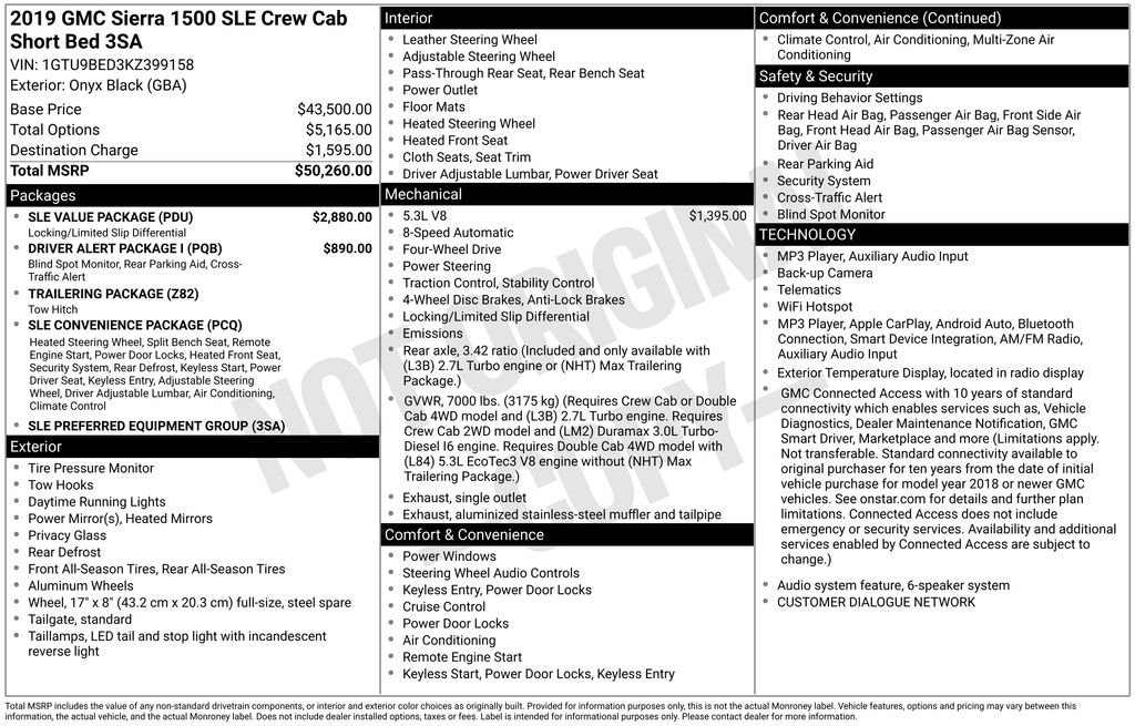Used 2019 Black GMC SLE image 6