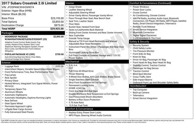 2017 Subaru Crosstrek Limited