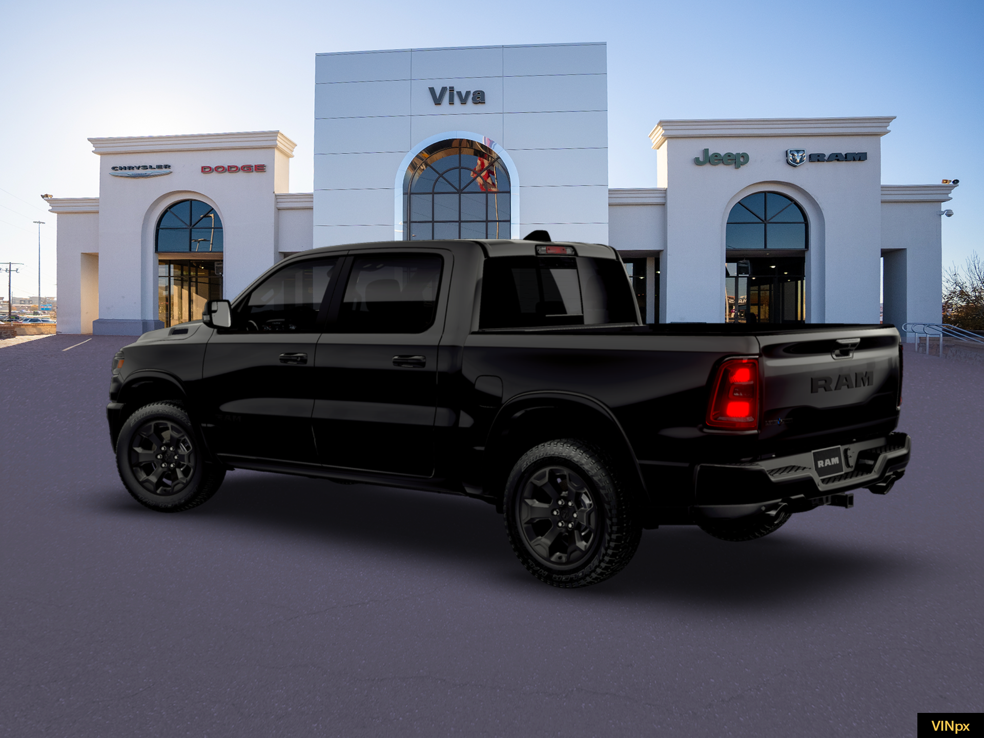 New 2026 Diamond Black Crystal Pearl-Coat Exterior Paint RAM Big Horn/Lone Star image 16