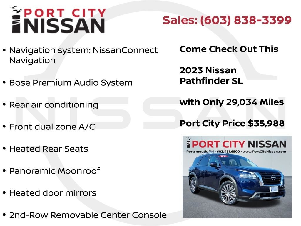 Used 2023 Deep Ocean Blue Nissan SL v6 premium image 21
