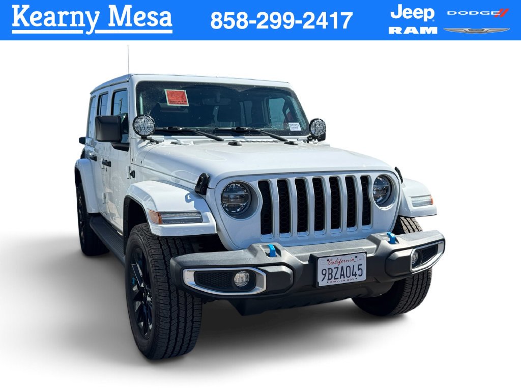 Used 2022 White Jeep Unlimited Sahara 4xe image 1