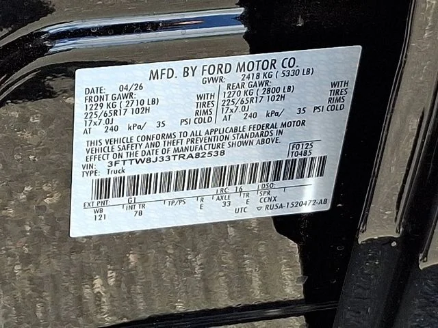 New 2026 Shadow Black Ford XLT image 14