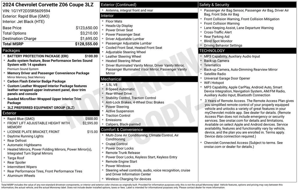 Used 2024 Rapid Blue Chevrolet 3LZ image 8