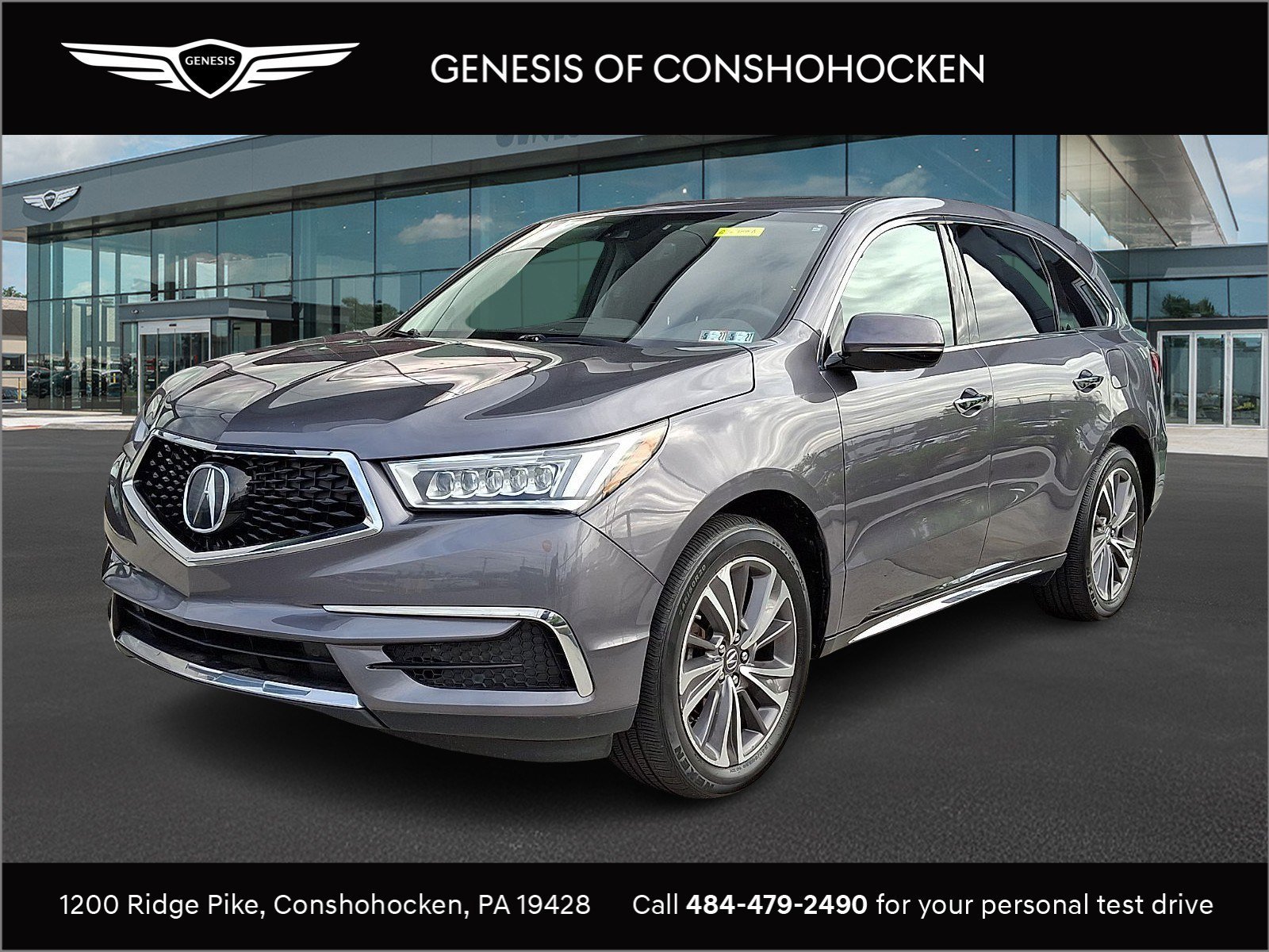 Used 2019 Gray Acura w/Technology Pkg image 1