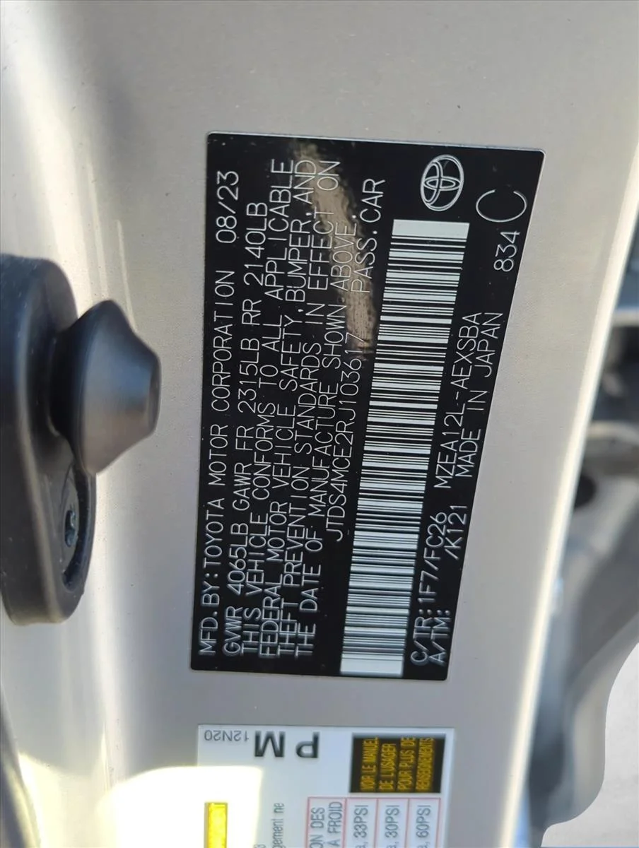 Used 2024 Classic Silver Metallic Toyota SE image 28