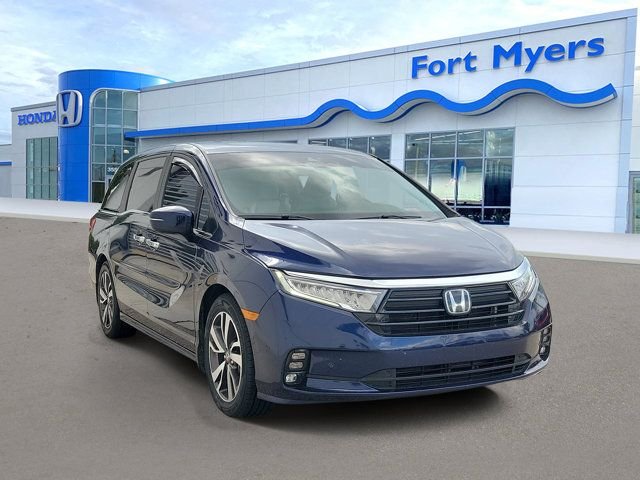 Used 2021 Obsidian Blue Pearl Honda Touring image 1
