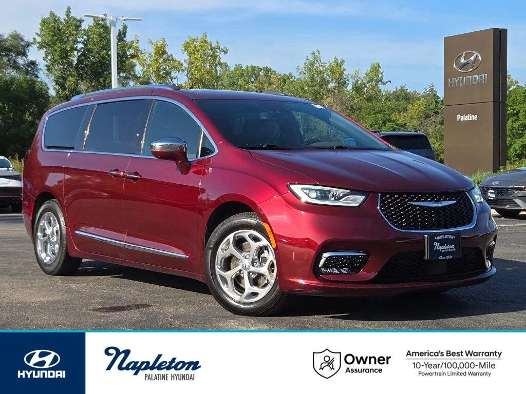 Used 2021 Velvet Red Pearlcoat Chrysler Hybrid Limited image 1