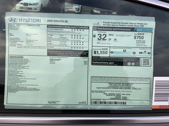 New 2026 Transmission Blue Hyundai SE image 13
