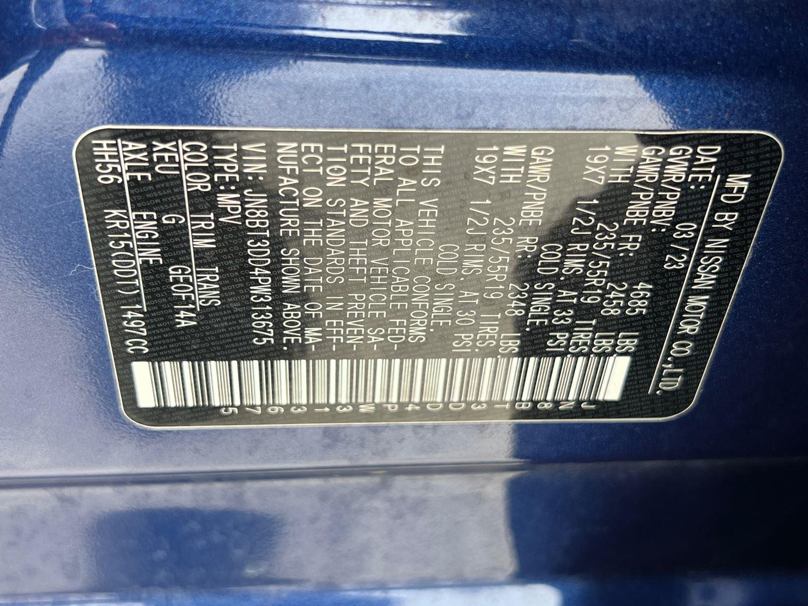Used 2023 Caspian Blue Metallic/Super Black Nissan Platinum image 35