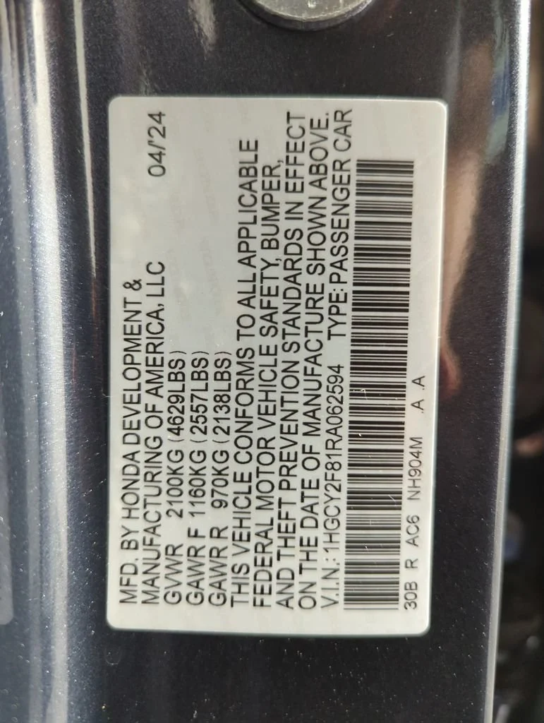 Certified Used 2024 Meteorite Gray Metallic Honda HYBRID TRG image 57