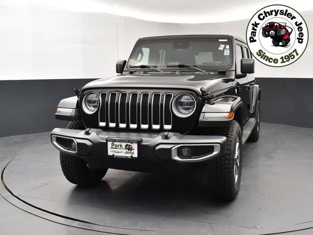 Used 2019 Jeep Wrangler Unlimited Sahara with VIN 1C4HJXEN6KW591058 for sale in Burnsville, Minnesota