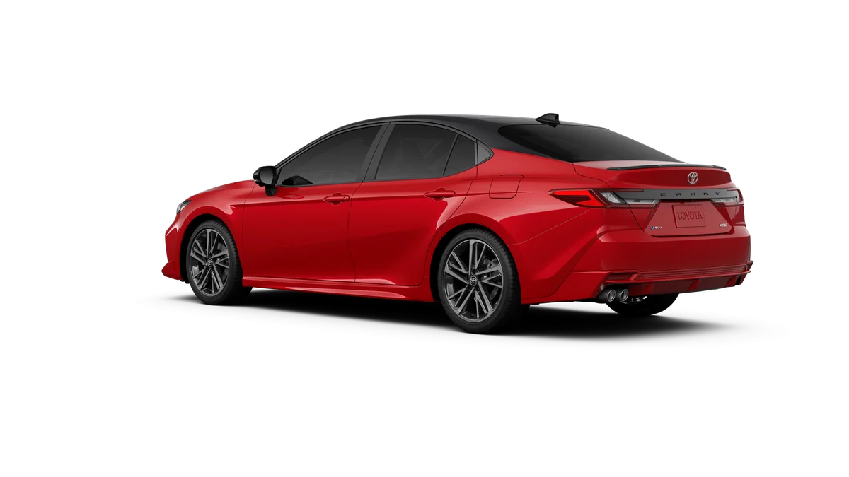 New 2026 Supersonic Red with Midnight Black Metallic roof Toyota XSE image 28