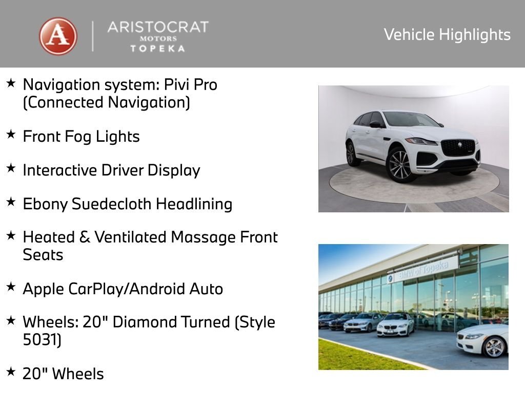 Used 2025 Jaguar F-PACE R-Dynamic S with VIN SADCT2EX3SA748295 for sale in Kansas City