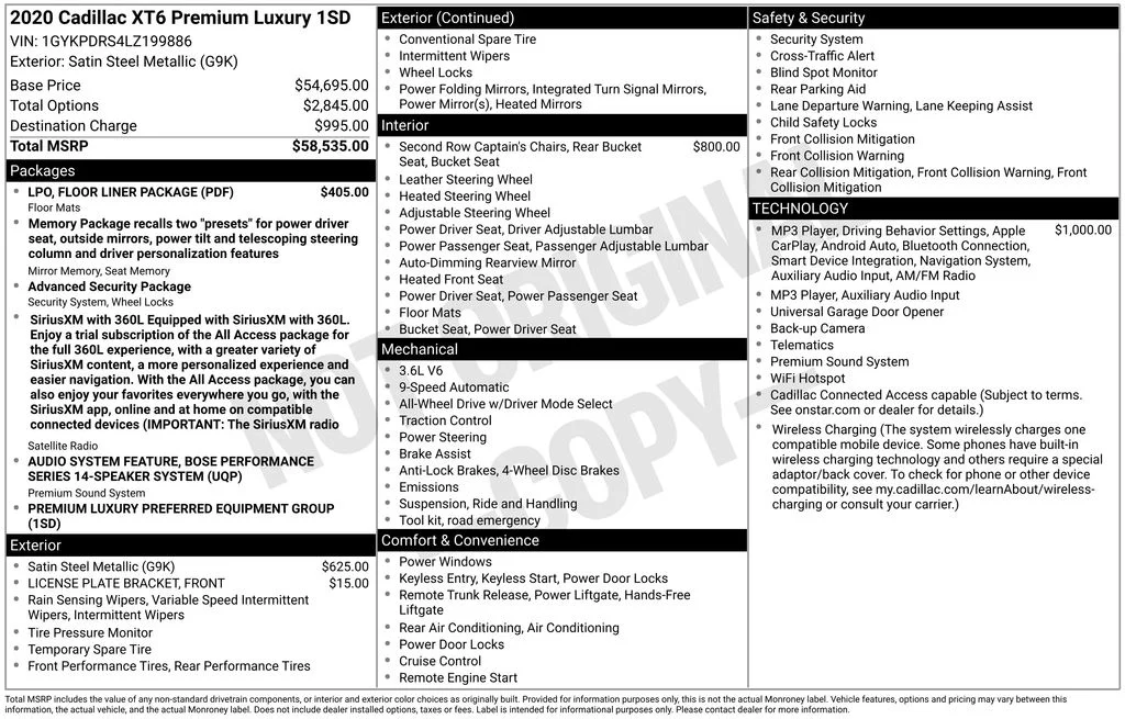 Used 2020 Gray Cadillac Premium Luxury image 8