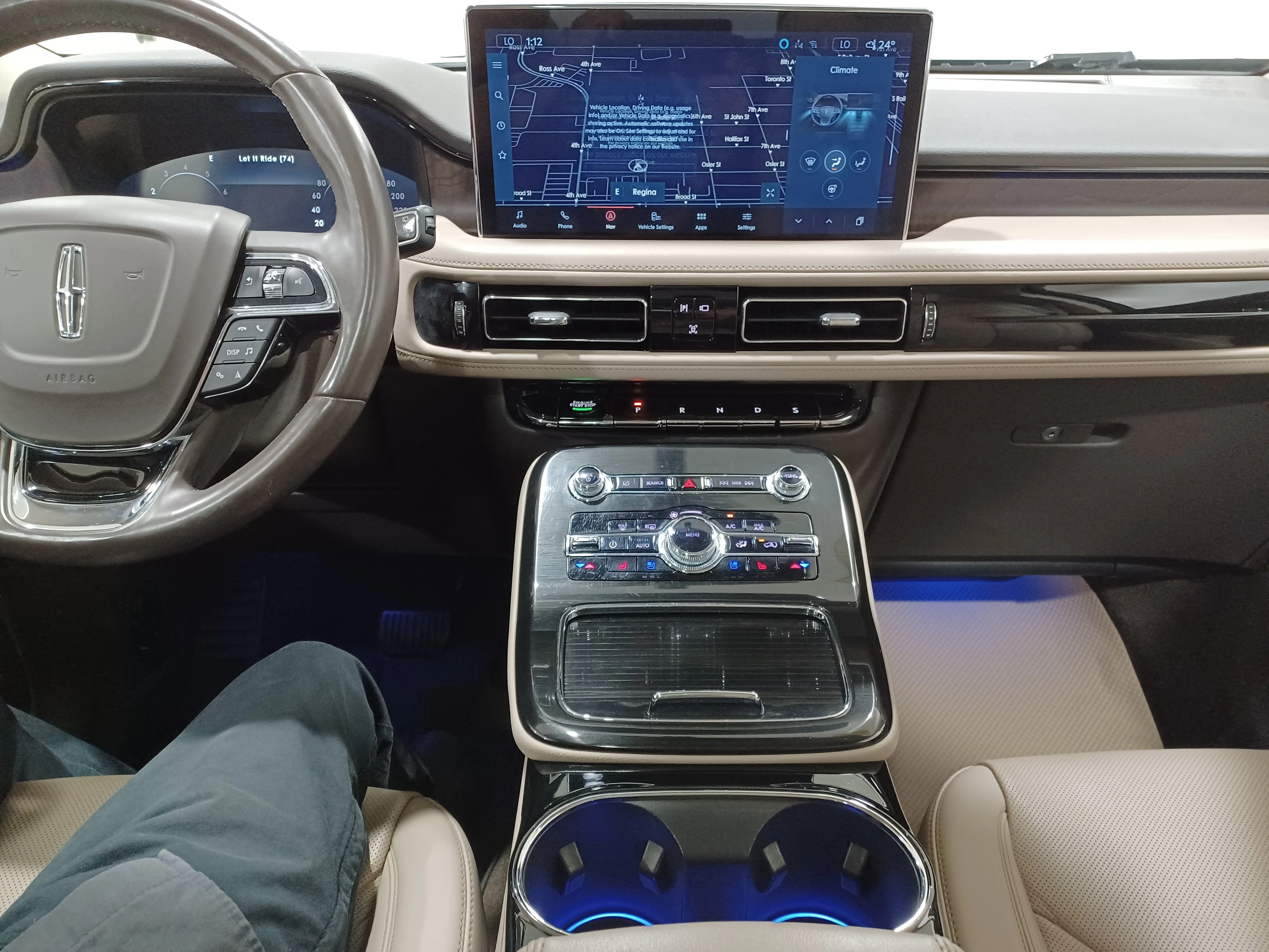 Certified Used 2023 Infinite Black Metallic Lincoln Reserve AWD*Adaptive Cruise | Remote Start | Nav | 360 Cam | Cooled Leather | Pano Roof | Htd Wheel image 16