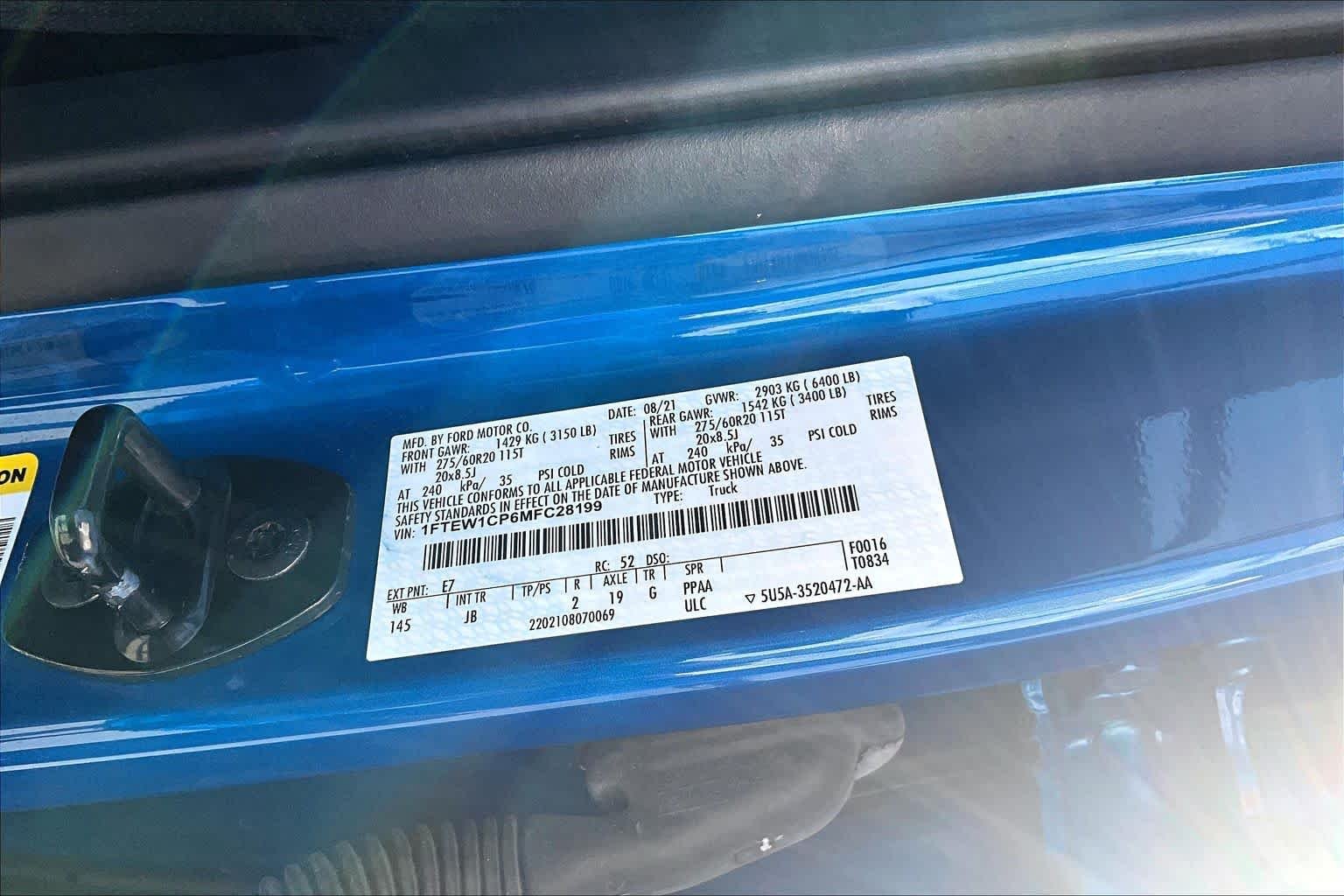 Used 2021 Velocity Blue Metallic Ford XL image 33