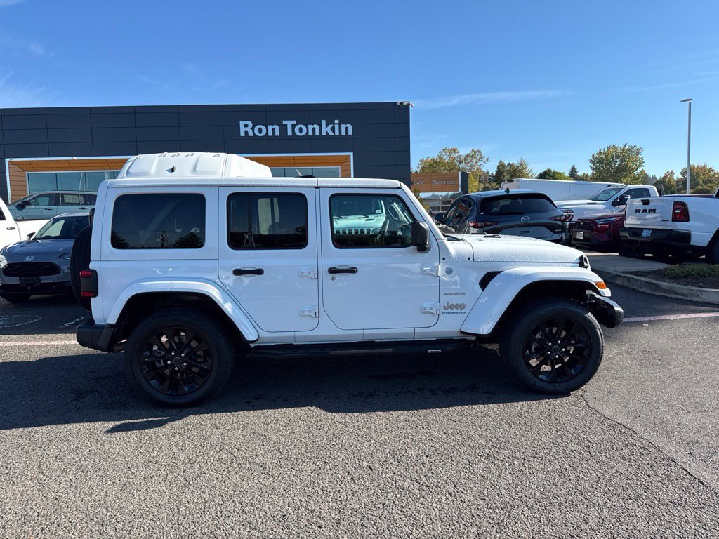 Used 2024 Bright White Clearcoat Jeep Sahara 4xe image 10