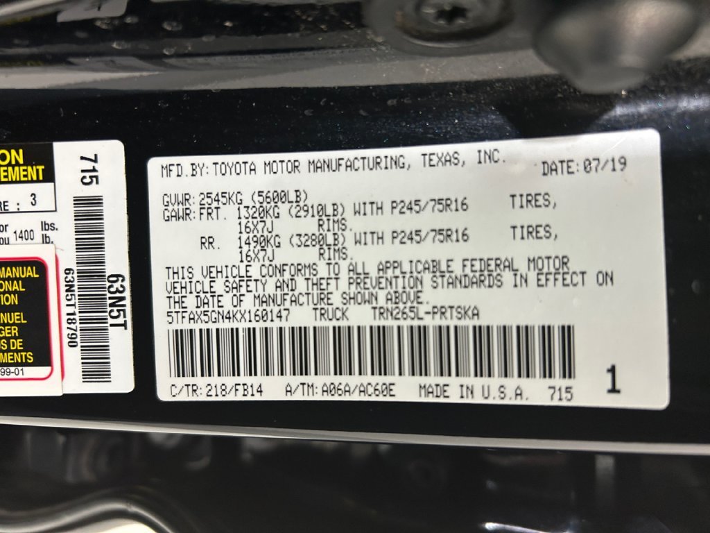 Used 2019 Black Toyota SR image 18